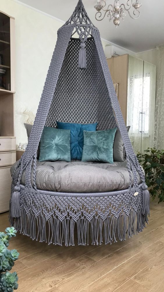 Beautiful Handmade Macrame Hanging Swing Chair