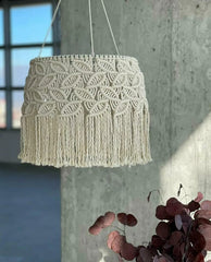 Leaf Macrame Chandelier, Fringe Chandelier