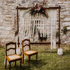 Macrame wedding Arch Large Curtain Bohemian Decoration Wall Backdrop Wedding Wall Hanging