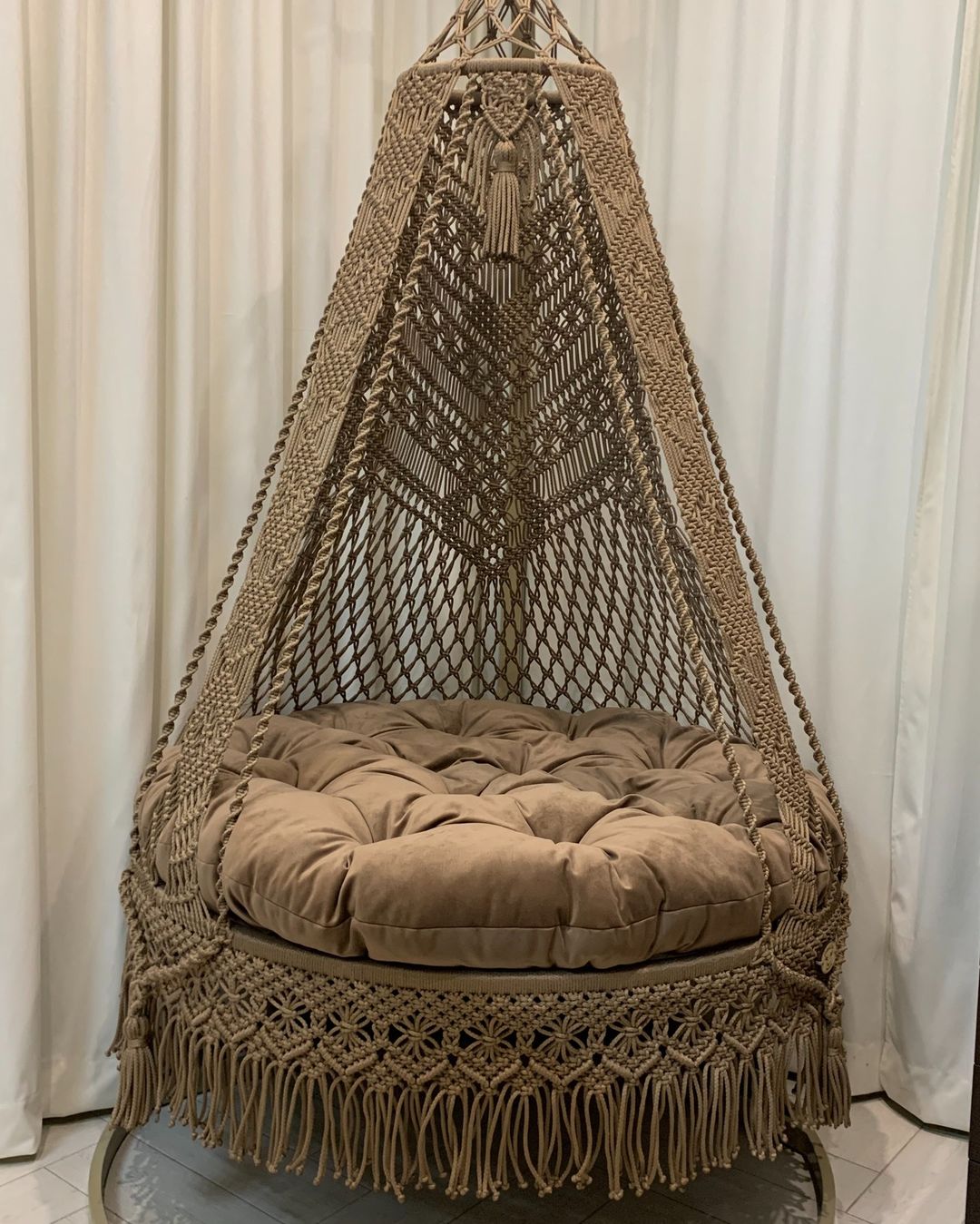 Bohemian Decor, Macrame Swing Chair, Hanging Chair