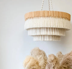 Pendant Light Fixture, Boho Light, Nursery Ceiling Lamp, Macrame chandelier