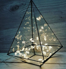 Handmade Geometric Terrarium - Glass Pyramid - Glass Planter