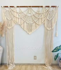 Boho Macrame Wedding Backdrop // Macrame Art