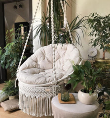 Macrame Swing Chair, Hanging Hammock, Bohemian Chair