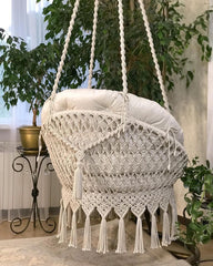 Beautiful Macrame Hanging Chair Bohemian Hanging Swing Chair