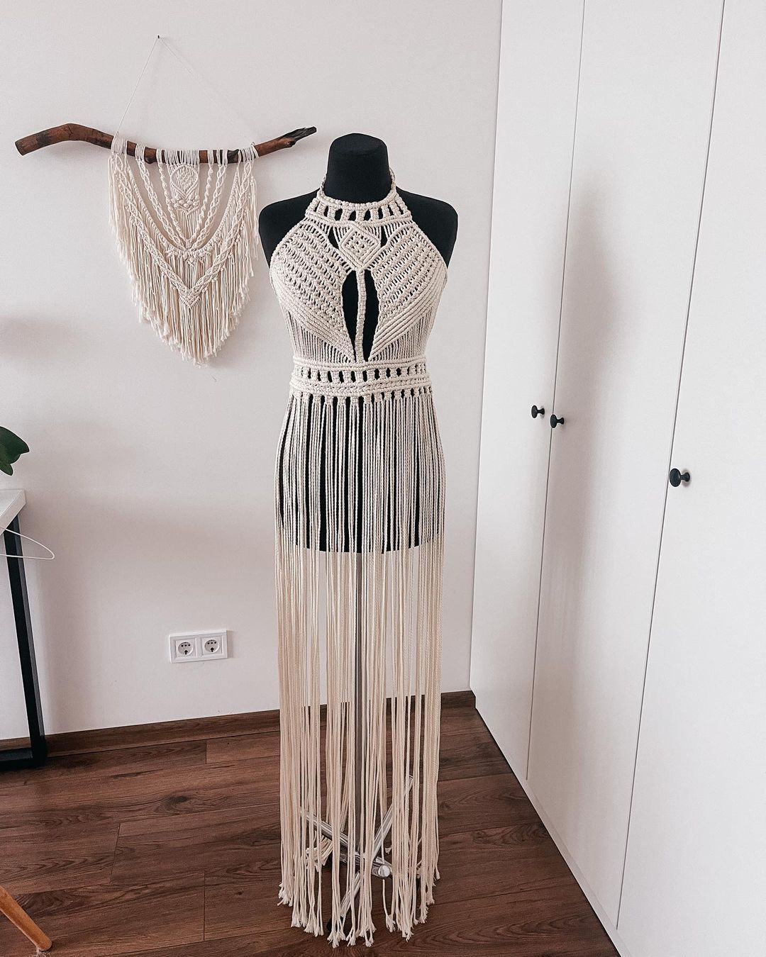 Handmade Cotton Macrame Dress for Wedding and Party