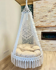 Natural Swing Chair, Macrame Swing, Hanging Chair, Hammock Chair