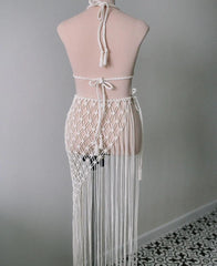 Beach Party Dress, Macrame Dress