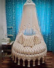 Beautiful Hanging Macrame Swing Chair, Hammock Chair