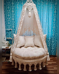 Beautiful Hanging Macrame Swing Chair, Hammock Chair