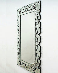 Wall Mounted Rectangular Mirror, Venetian Mirror Decor 28x42 inch