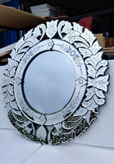 Round Venetian Mirror for Living Room 30X30 Inches